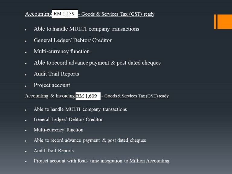 million accounting software update